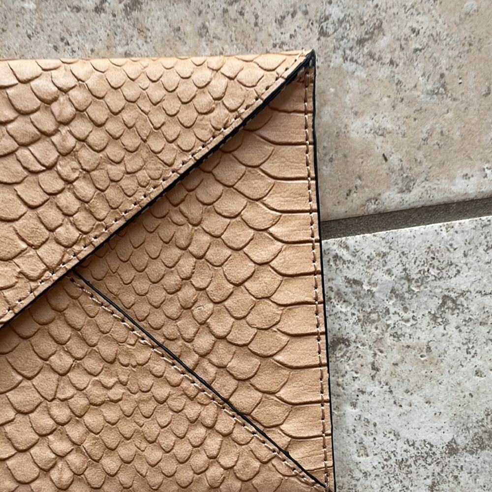 Loeffler Randall Python Embossed Envelope Clutch - image 3